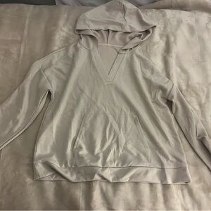 T.J.Maxx Cream Hoodie Sweatshirt